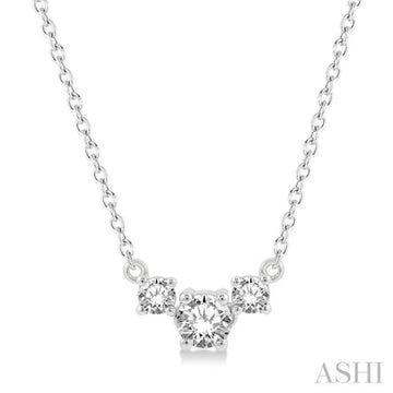 Three Stone Diamond Necklace